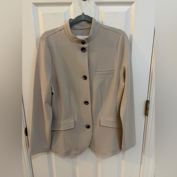 Banana Republic Knit Pique Blazer Hardly Worn Size L - Picture 2 of 12